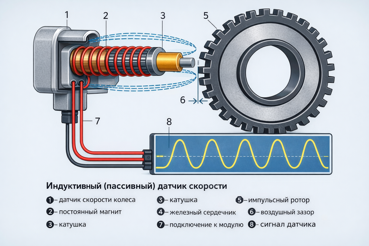 Принцип функционирования АБС