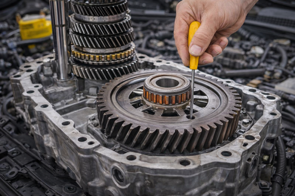 Регулировка среднего редуктора