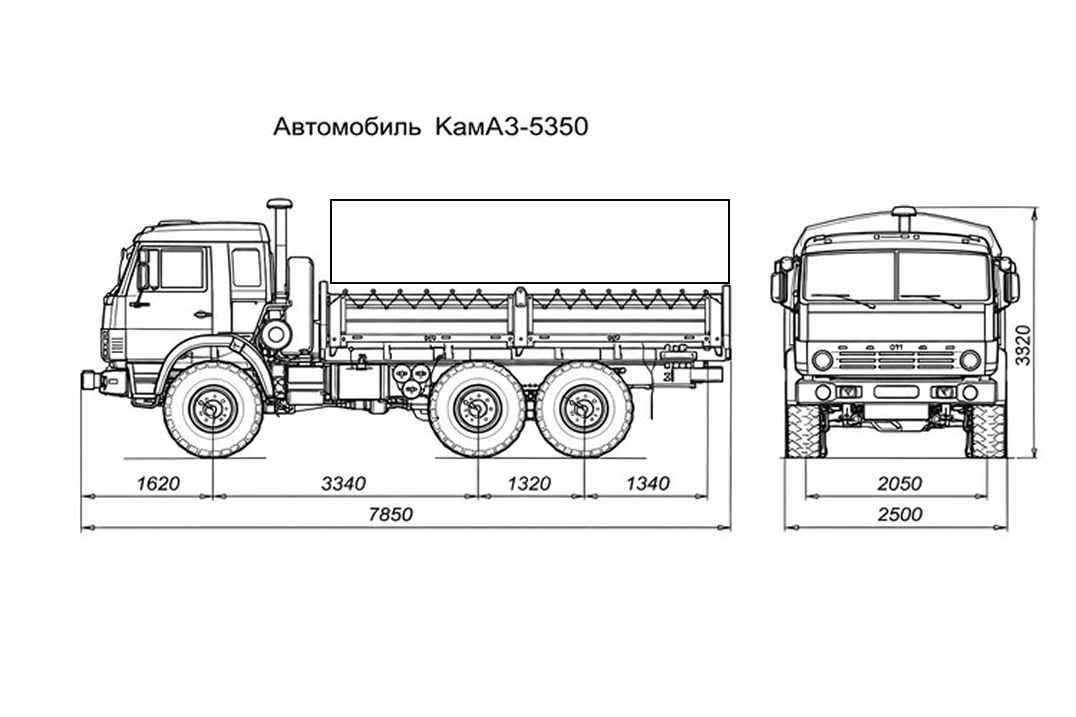 Чертеж Камаз 5350