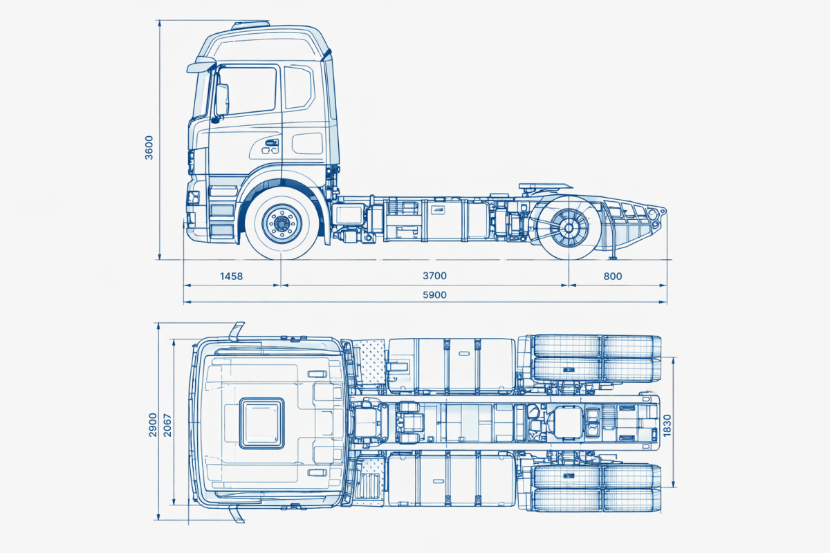 Чертеж Scania P340