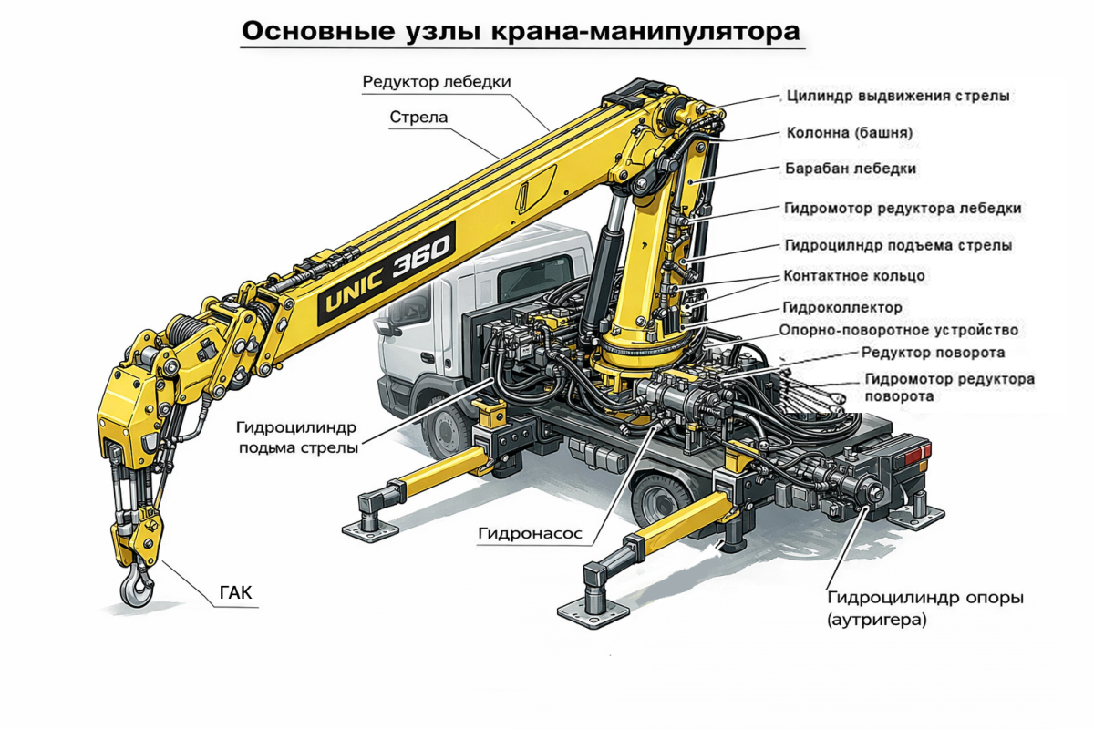 Устройство крана-манипулятора