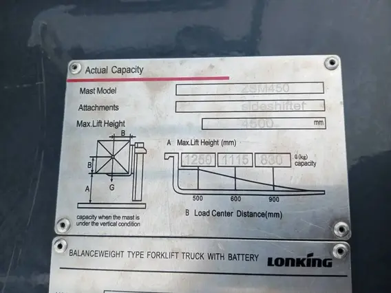 Электропогрузчик вилочный LONKING LG15B 2024 года б/у фото 13