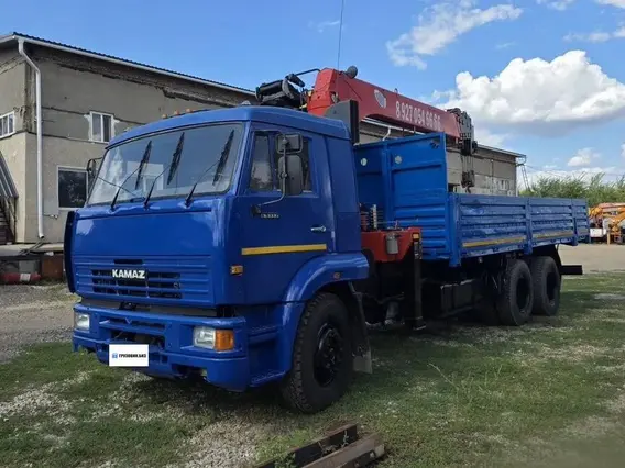 Бортовой грузовик КАМАЗ 65117-62 с КМУ FASSI, 2009 2009 года б/у фото 6