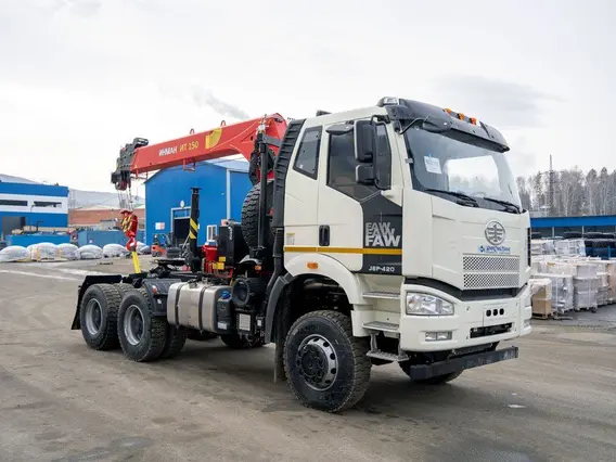 Тягач с КМУ FAW 3250 2025 года новый фото 6