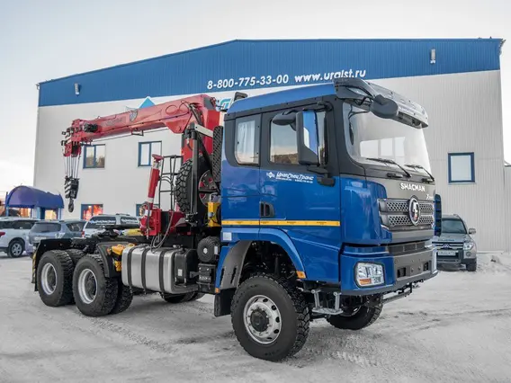 Тягач с КМУ Shacman SX32586V385 2025 года новый