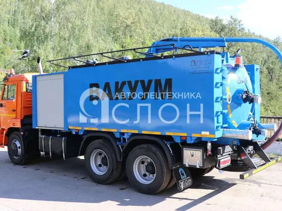 Вакуумная автоцистерна Комбинированная каналопромывочная машина КМВС-6/5 на шасси КАМАЗ 65115-48 (насос DL-250) 2026 года новый фото 19