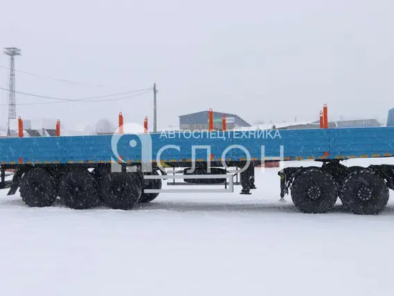 Бортовой Полуприцеп бортовой (длина 12 м, грузоподъемность 30 т, с кониками) 2026 года новый фото 3