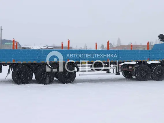 Бортовой Полуприцеп бортовой (длина 12 м, грузоподъемность 30 т, с кониками) 2026 года новый фото 4