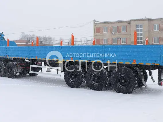 Бортовой Полуприцеп бортовой (длина 12 м, грузоподъемность 30 т, с кониками) 2026 года новый фото 7