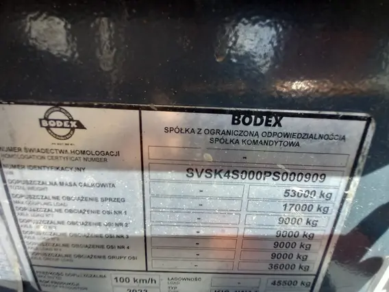 Самосвальный полуприцеп Bodex KIS 4WA1 2023 года б/у фото 7