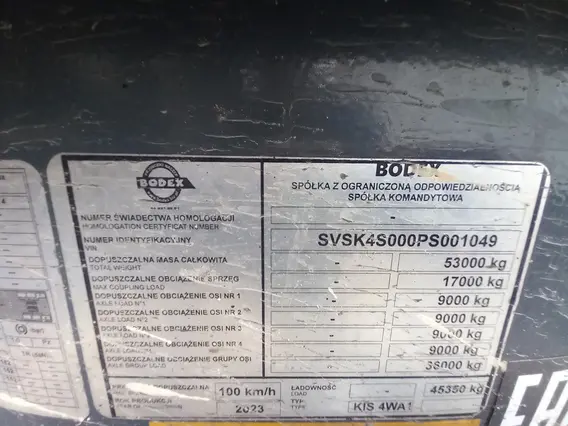 Полуприцеп самосвальный BODEX KIS 4WA1 2023 года б/у фото 8