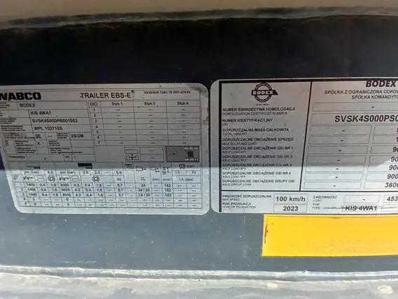 Самосвальный полуприцеп Bodex KIS 4WA1 2023 года б/у фото 9