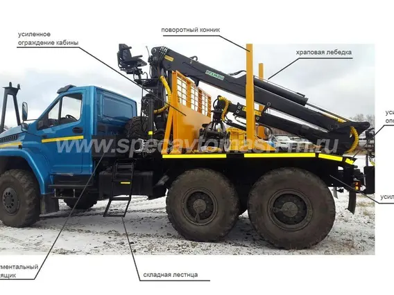 Лесовоз с КМУ Урал Next 55571 новый