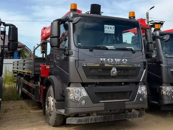 Бортовой грузовик Howo T5G с КМУ Sunhunk 2026 года новый фото 2