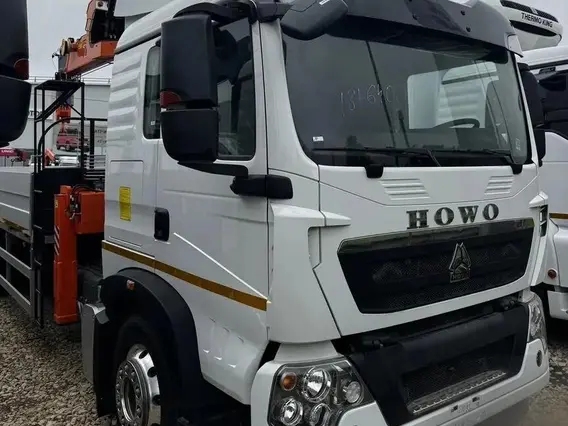 Бортовой грузовик HOWO T5G с КМУ HANGIL HGC 756 2026 года новый фото 2
