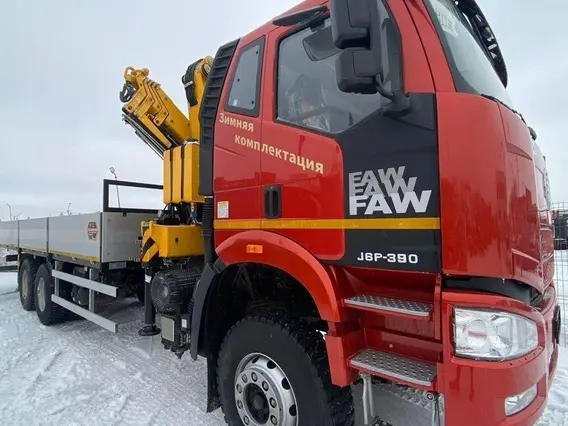 Бортовой грузовик FAW J6P CA3250 с КМУ XCMG, 2024 2026 года б/у фото 2