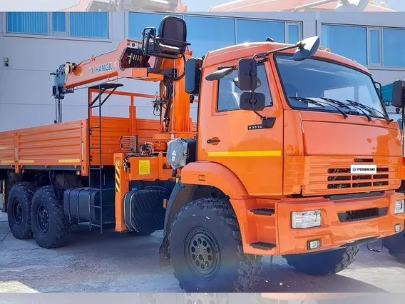 Бортовой грузовик Автофургон на КАМАЗ 43118-23027-50 с КМУ HANGIL SV, 2026 2026 года новый фото 2