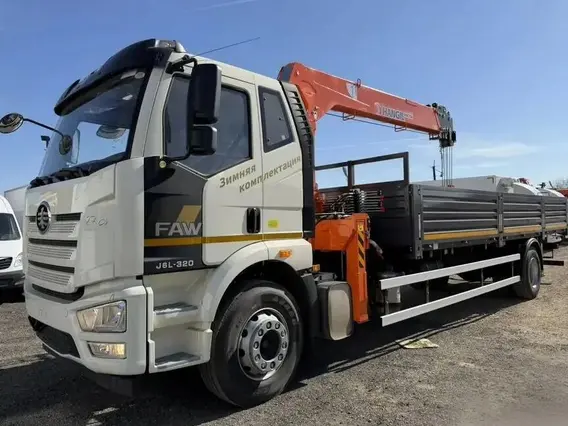 Бортовой грузовик FAW J6L с КМУ HANGIL SV, 2025 2025 года новый фото 2