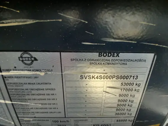 Самосвальный полуприцеп Bodex 4WA1 2023 года б/у фото 7