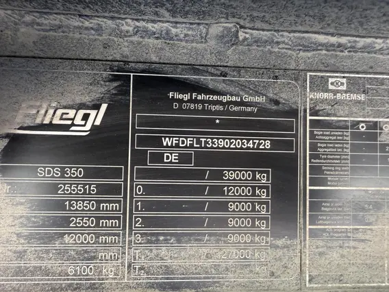 Тентованный полуприцеп Fliegl SDS 350 2024 года б/у фото 12