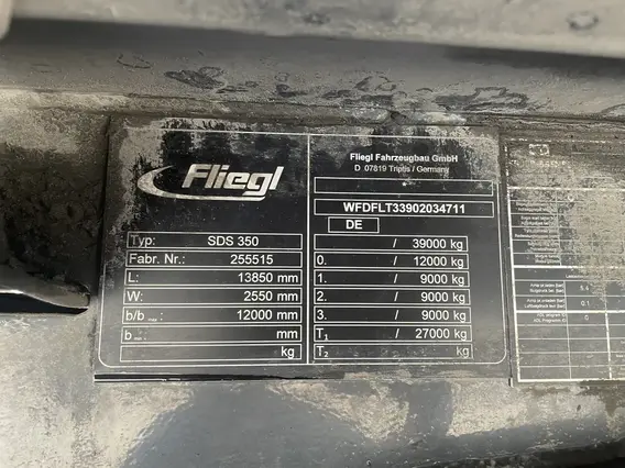 Тентованный полуприцеп Fliegl SDS 350 2023 года б/у фото 13