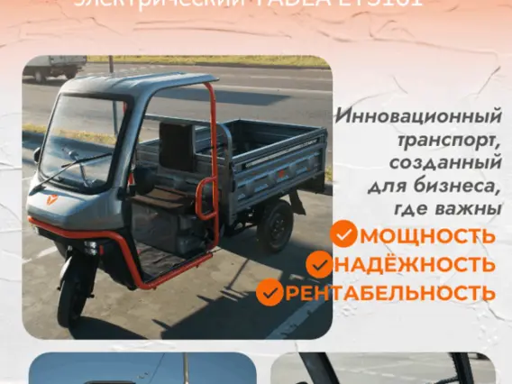 Трицикл грузовой Yadea ET3161, 2026 2026 года новый фото 2