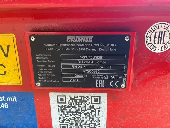 Приемный бункер Приемный бункер RH 24-60 COMBI GRIMME 2023 года б/у фото 16