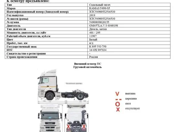 Седельный тягач КАМАЗ 5490-S5 2018 года б/у фото 11