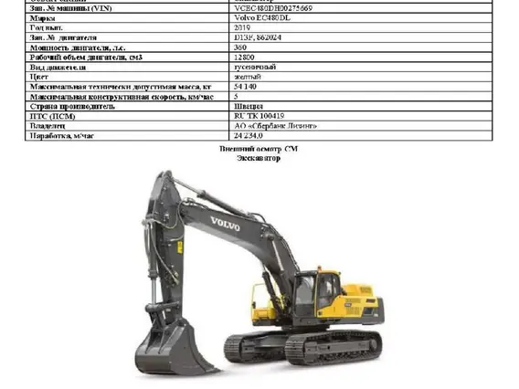 Экскаватор VOLVO, EC480DL 2019 года б/у фото 2