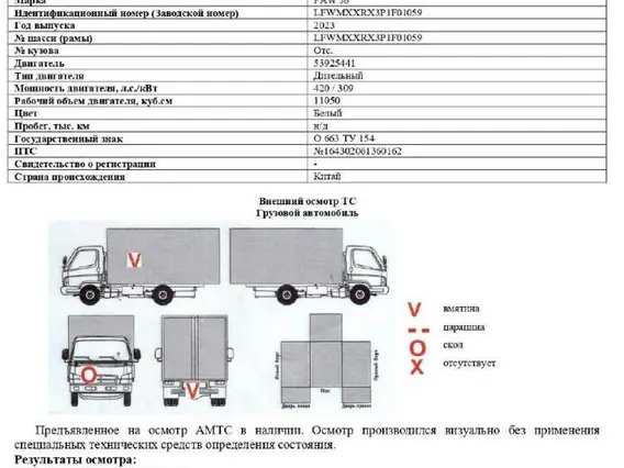 Самосвал FAW J6 2023 года б/у фото 11