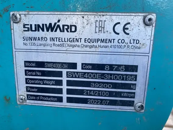 Sunward SWE 400E-3H 2022 года б/у фото 9