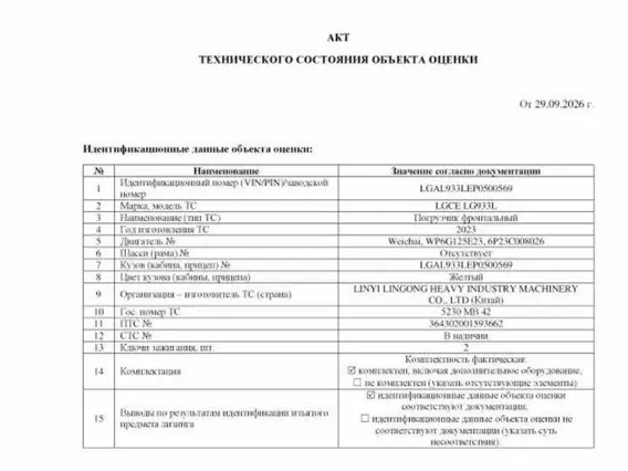 Погрузчик фронтальный LGCE LG933L 2023 года б/у фото 11