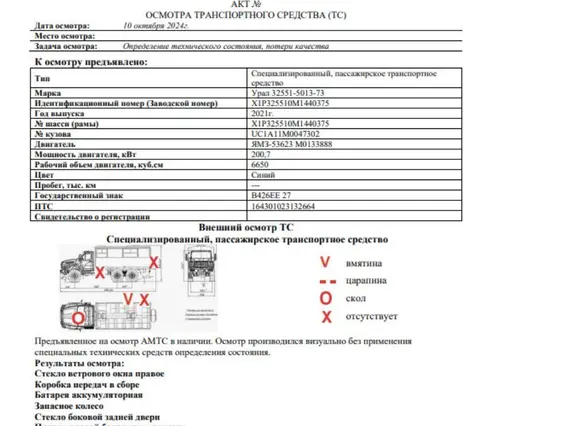 Вахтовый автобус Урал 32551-5013-73 2021 года б/у фото 8