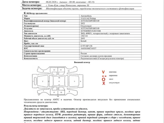 Пикап УАЗ UAZ Pickup 2022 года б/у фото 8