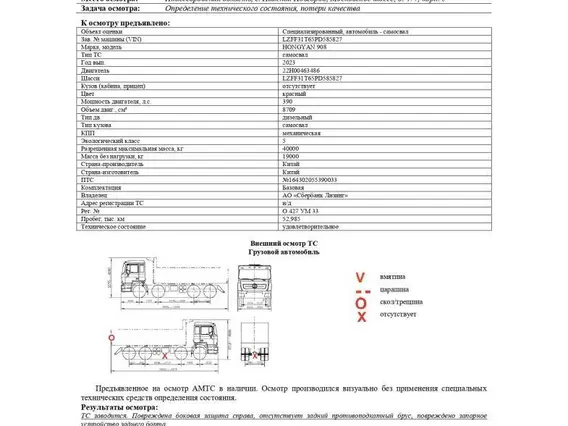 Специализированный, автомобиль - самосвал HONGYAN 908 2023 года б/у фото 10