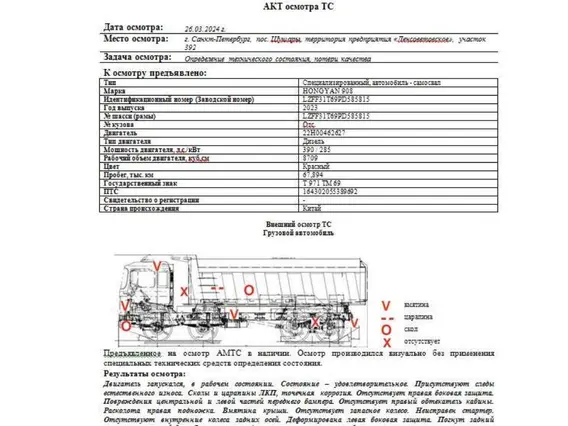 Специализированный, автомобиль - самосвал HONGYAN 908 2023 года б/у фото 6