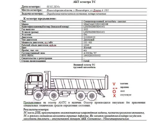 Самосвал специализированный, автомобиль - самосвал SHACMAN 2022 года б/у фото 5
