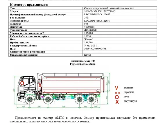 Cамосвал SHACMAN SX3258DT384C 2021 года б/у фото 10