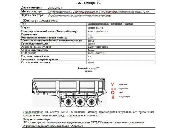 Самосвальный полуприцеп ИнтерПрицеп 853332 2022 года б/у фото 6