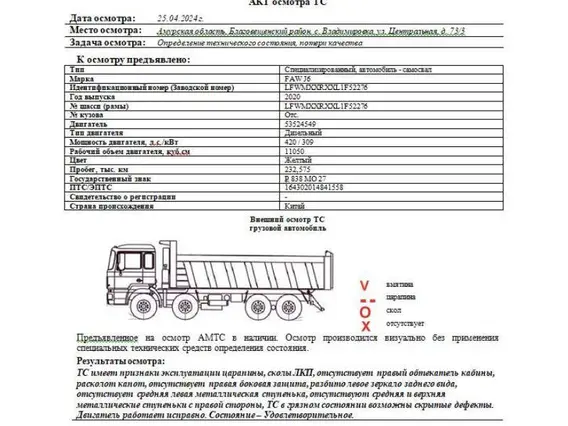 Специализированный, автомобиль - самосвал 2020 года б/у фото 7