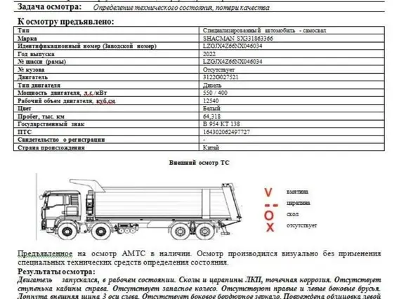 автомобиль - самосвал SHACMAN 2022 года б/у фото 6