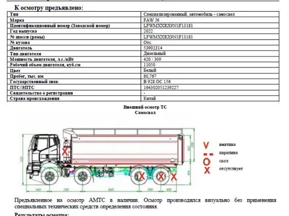 Самосвал специализированный, автомобиль - самосвал FAW J6 2022 года б/у фото 9