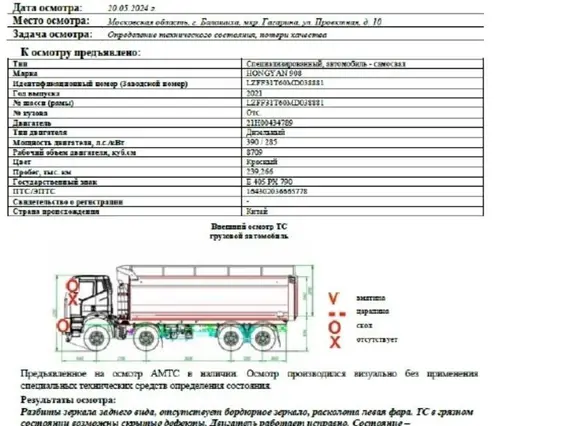 Самосвал Hongyan 908 2021 года б/у фото 9