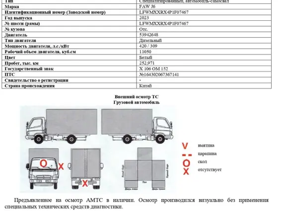 Самосвал FAW J6 2023 года б/у фото 2