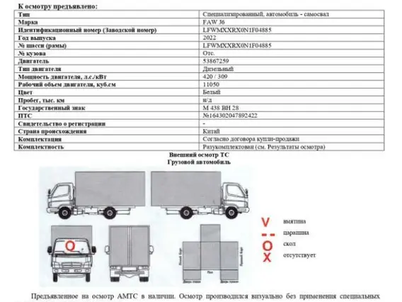 Специализированный, автомобиль - самосвал FAW J6 2022 года б/у фото 2