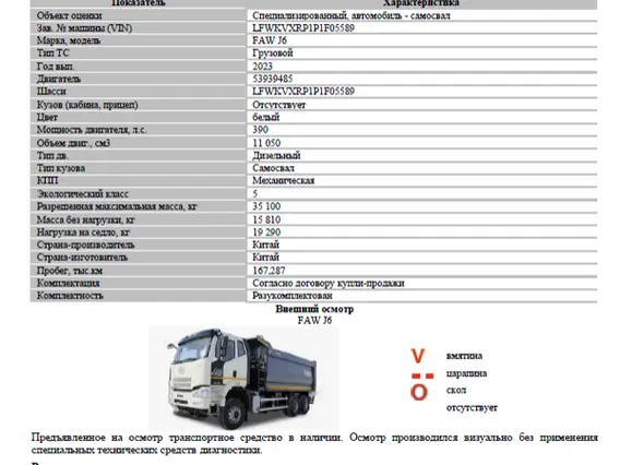 Специализированный,автомобиль - самосвал FAW J6 2023 года б/у фото 17