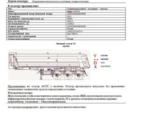 специализированный, полуприцеп-самосвал НЕФАЗ 9509-30 2021 года б/у фото 8