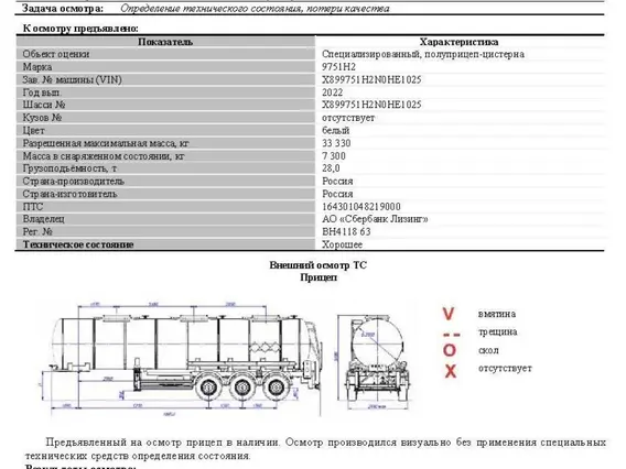 Пищевой полуприцеп-цистерна Техас 9751Н2 2022 года б/у фото 2