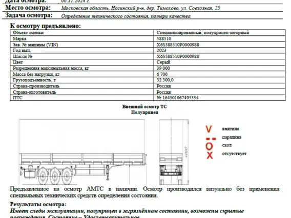 Специализированный, полуприцеп-шторный 588510 2023 года б/у фото 7