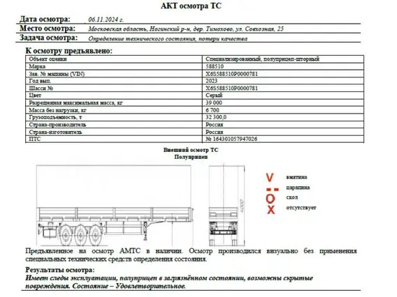Тентованный полуприцеп ТЗА 588510 2023 года б/у фото 8